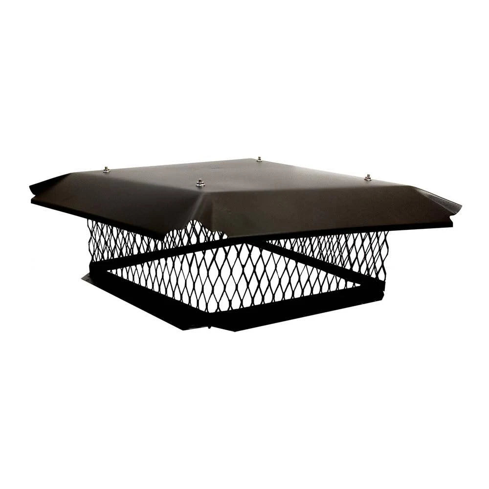 Black Galvanized-Steel Chimney Cap 14 inch x 14 inch S34854