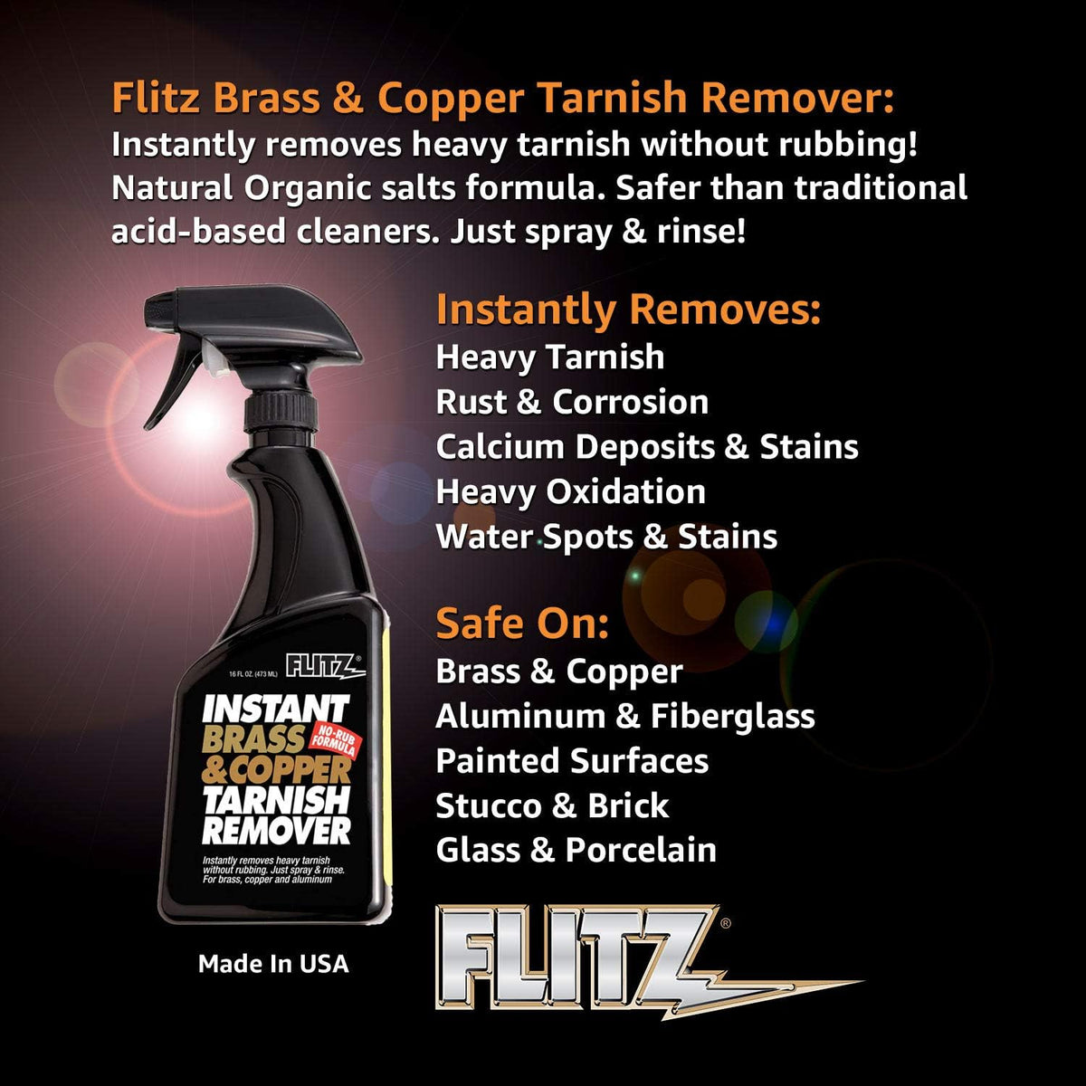 Brass and Copper Tarnish Remover, 16 oz Spray Pack of 2 Z69215
