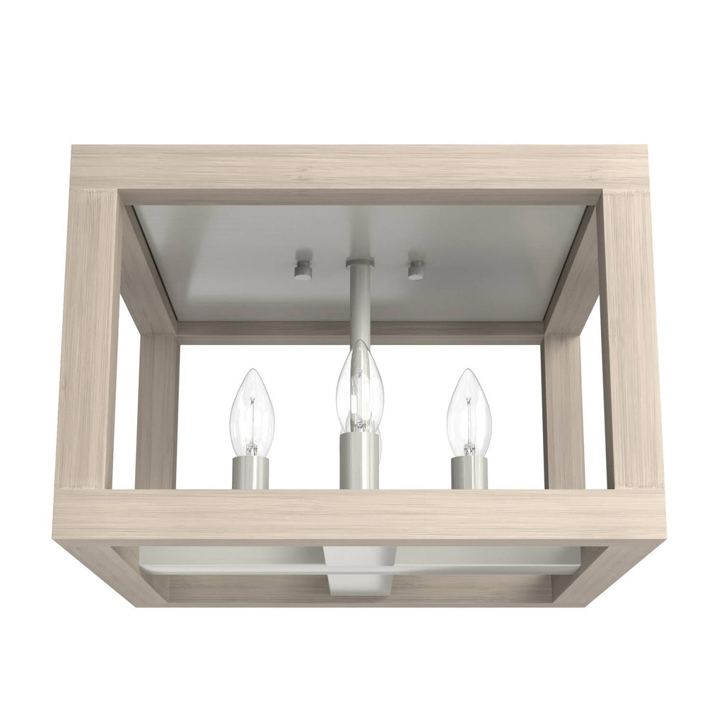 Brushed Nickel 4 Light Flush Mount F522