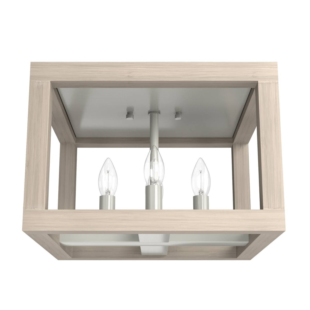 Brushed Nickel 4 Light Flush Mount F522