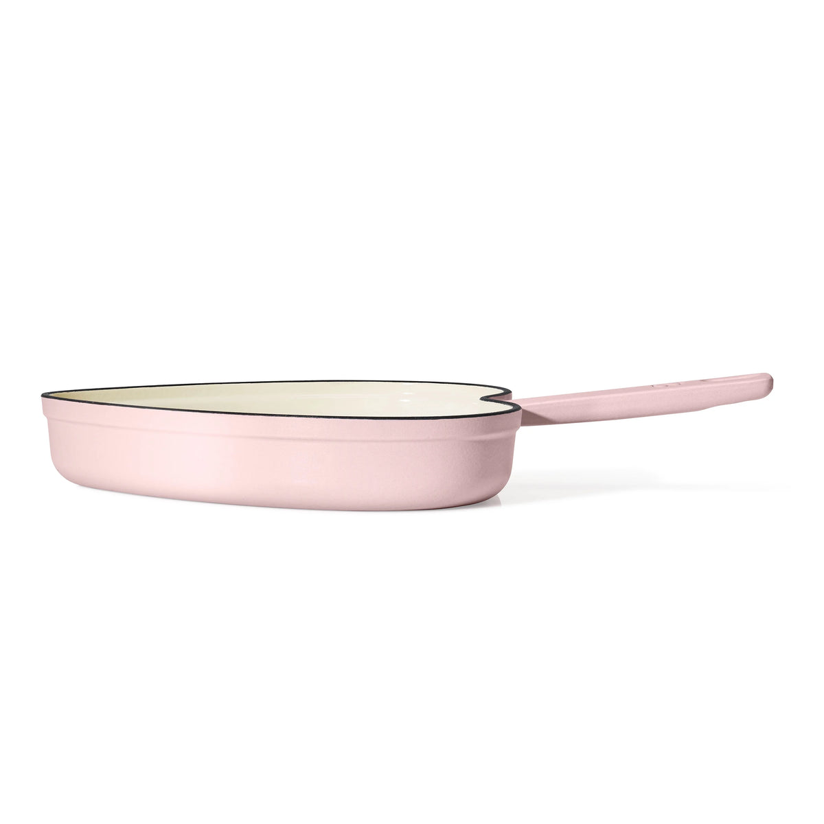 Pink Champagne Enameled Cast Iron Heart Skillet I94879