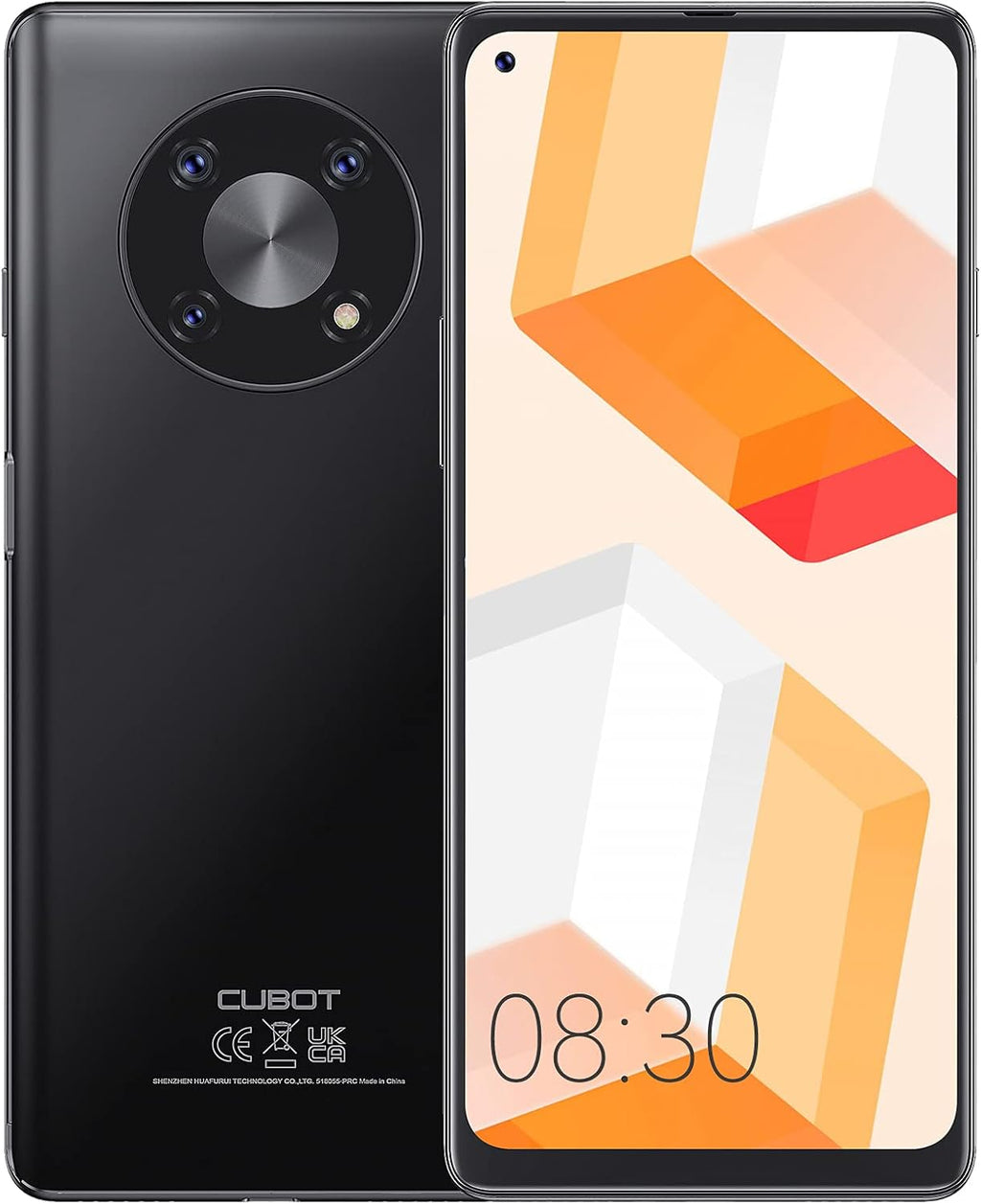 Unlocked Smartphone with 6.95 Large Screen, 48MP Triple Camera, 5000 mAh Battery, 4GB/64GB, 4G Dual SIM, NFC, Face ID (Black) M833