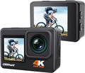 4K Waterproof Action Camera with Dual Screen and 2 Batteries B551