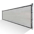 Grey Privacy Fence Screen HDPE Mesh Windscreen with Reinforced Grommets E905