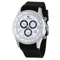 Men's Mauler Watch Black Silicone Strap White Dial N163654
