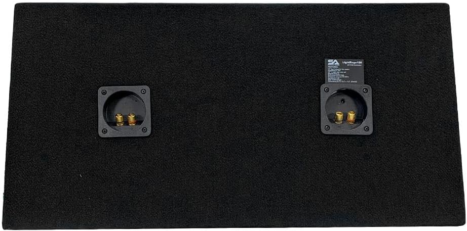 Dual 10 Inch 1000 Watt Car Audio Subwoofer Enclosure with RGB Lights Package with Amplifier & Cables X352