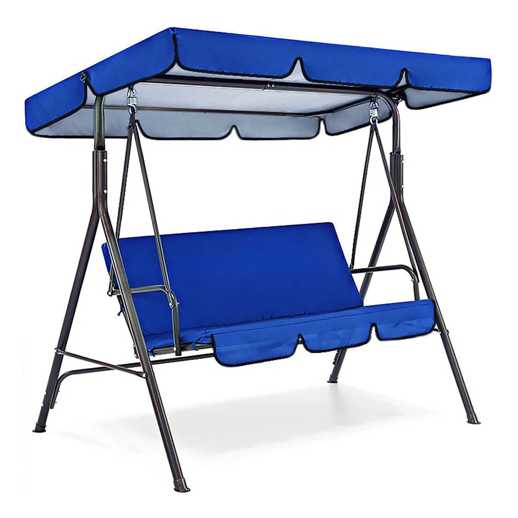 Blue Patio Swing Cushion Set for 3 Seater Swing Chairs C382