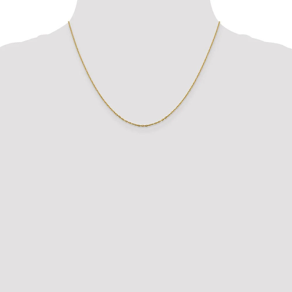 14kt Yellow Gold 18 inch Diamond Cut Cable Chain Z755860
