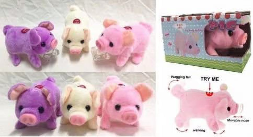 Plush Baby Mini Pig in Random Color Q9037
