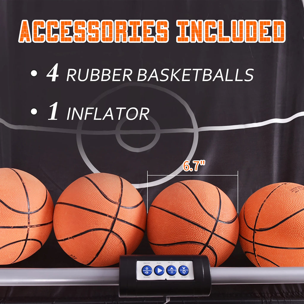 Indoor Basketball Arcade Game Double Electronic Hoops 2 Player with 4 Balls B457