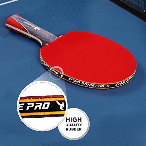 Red Double Ping Pong Paddle with Case J373