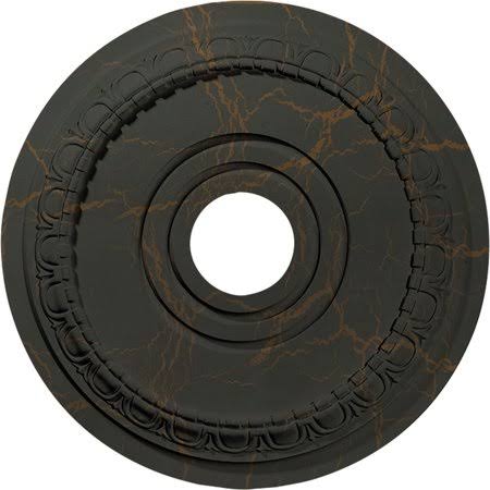 17 1/2x22OD x 3 5/8x22ID x 1x22P Hand-Painted Ceiling Medallion E81300