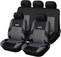 Gray 9pcs Car Seat Covers Full Set R591974