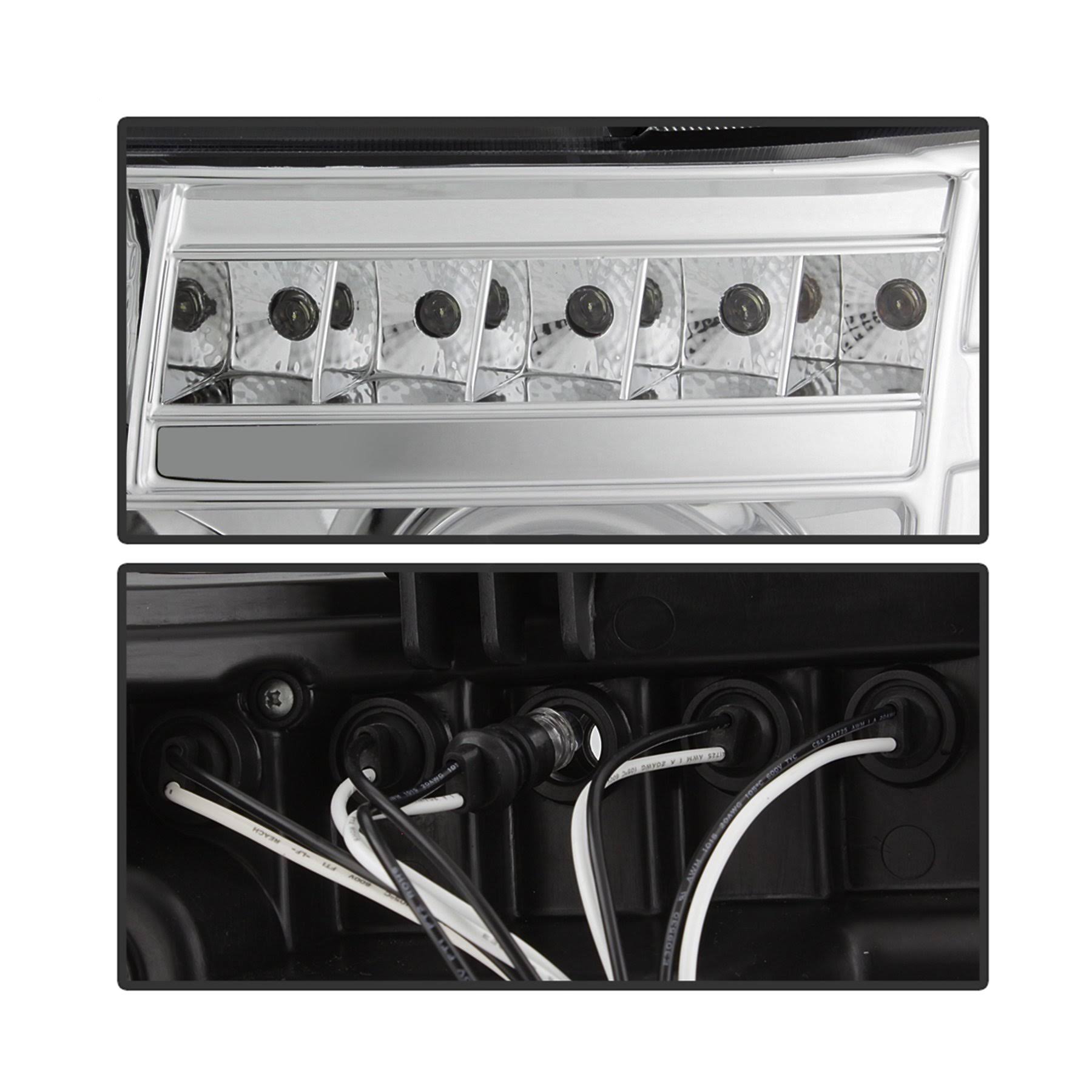Chrome Ccfl Halo Projector Headlights W874