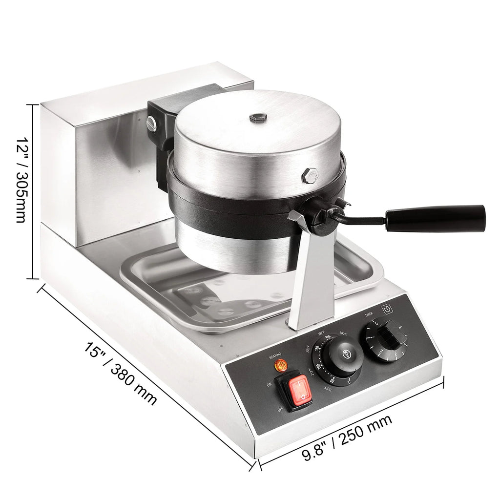 1300W Rotatable Non-Stick Round Waffle Maker H7556