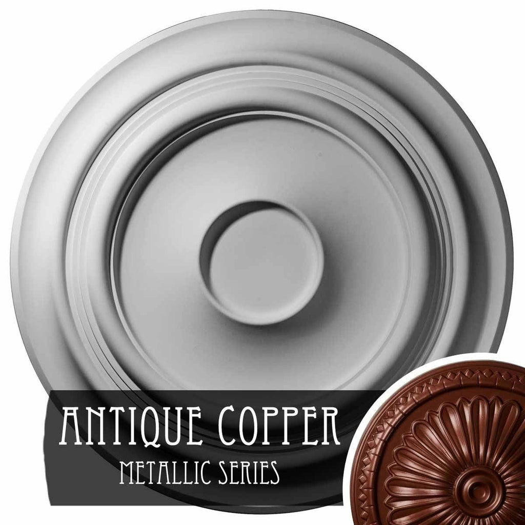 Hand-Painted Flash Blue Ceiling Medallion W15594