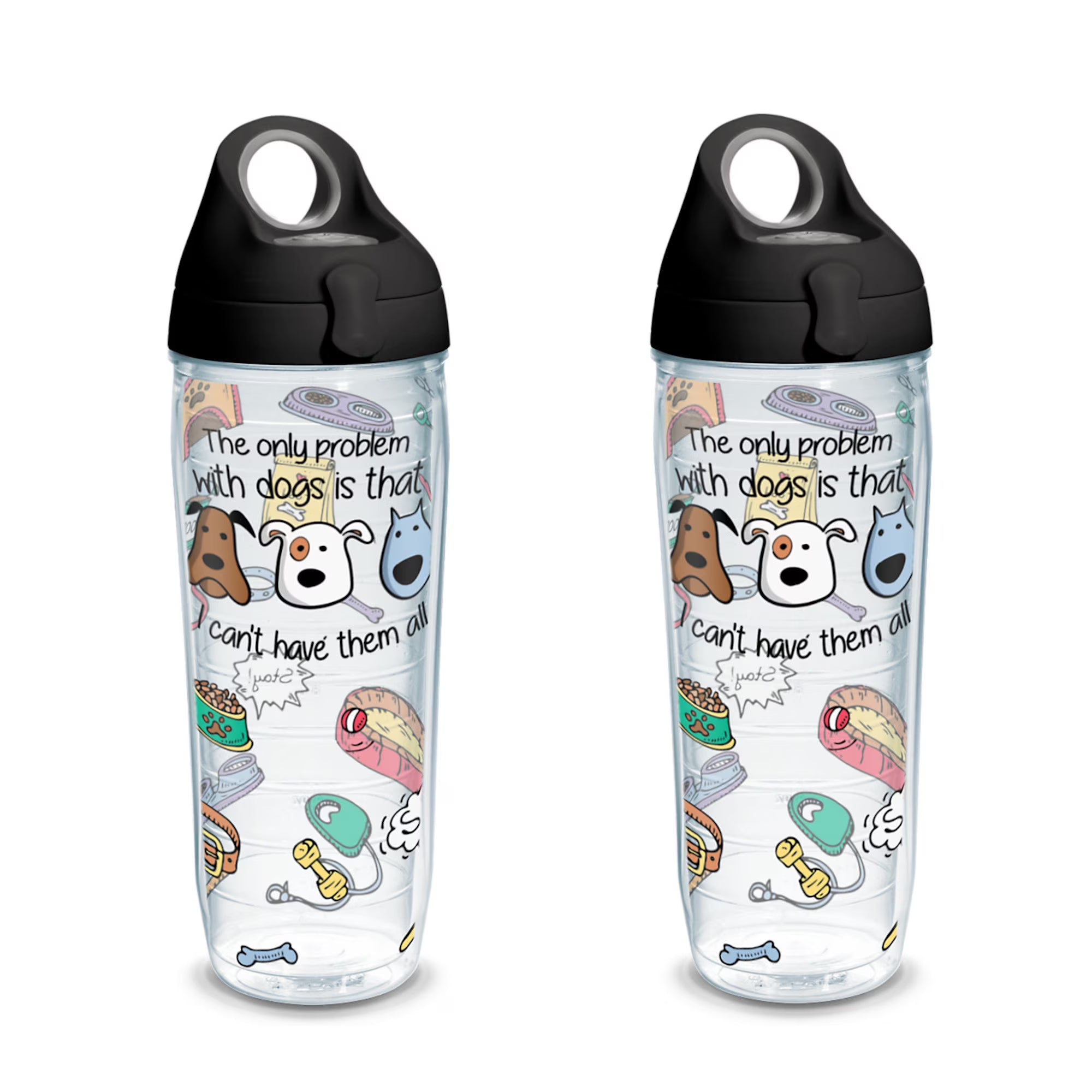 24 oz Water Bottle with Lid, 2 Pack O427714