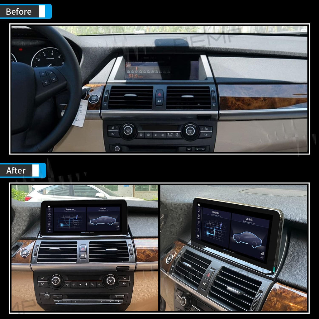 Blue Anti-Glare Vertical Screen for BMW X5 X6 E70 E71 CCC Android 11 CarPlay, Snapdragon 662 8-core 4+64GB 10.25” HD Screen B788