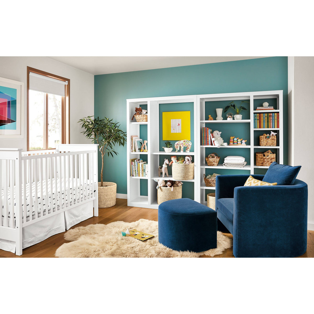 Modern Nest Crib with Toddler Bed Frame Conversion Rail G18760