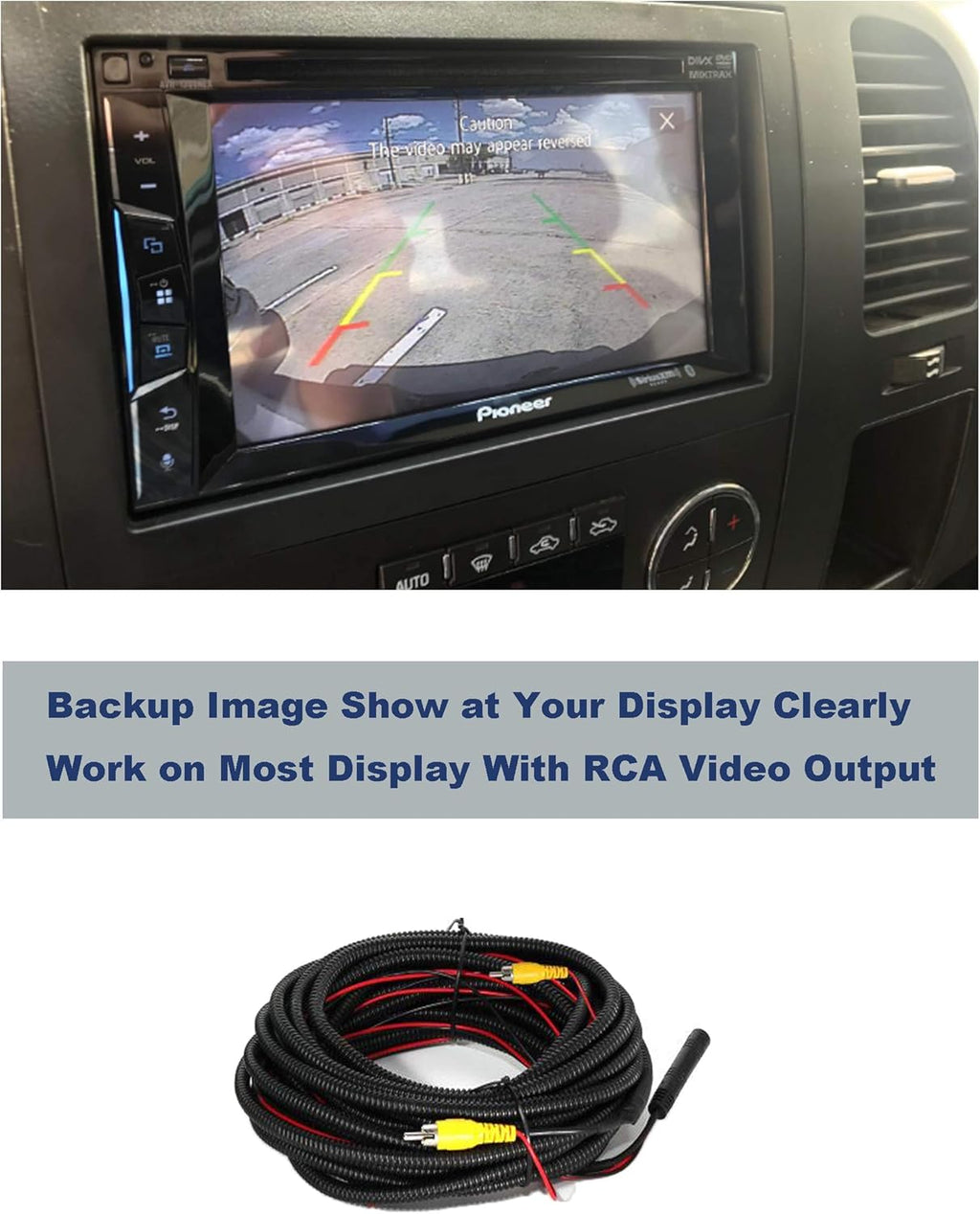 Tailgate Handle Backup Camera with Guideline for Pickup Black Waterproof Pack of 2 S87280