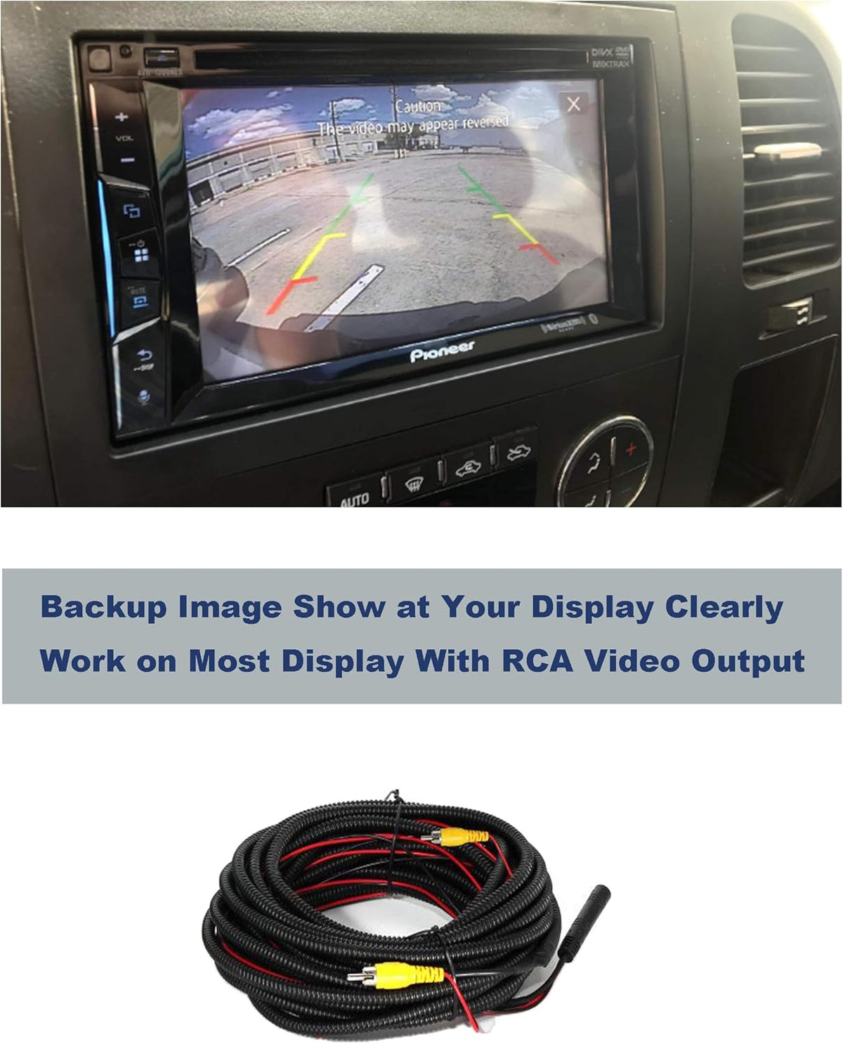 Tailgate Handle Backup Camera with Guideline for Pickup Black Waterproof Pack of 2 S87280