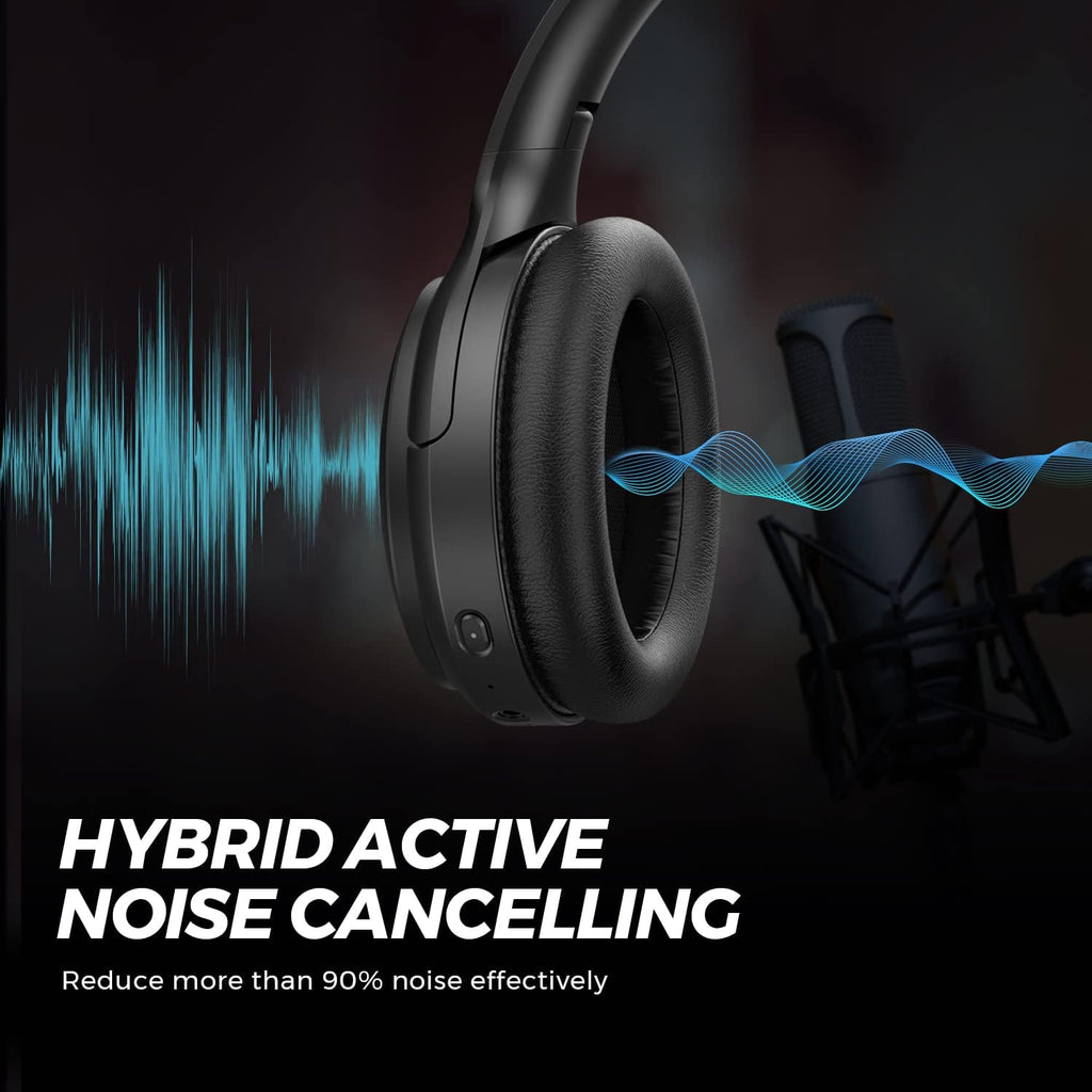 Hybrid Active Noise Cancelling Over Ear Bluetooth Headphones M7720
