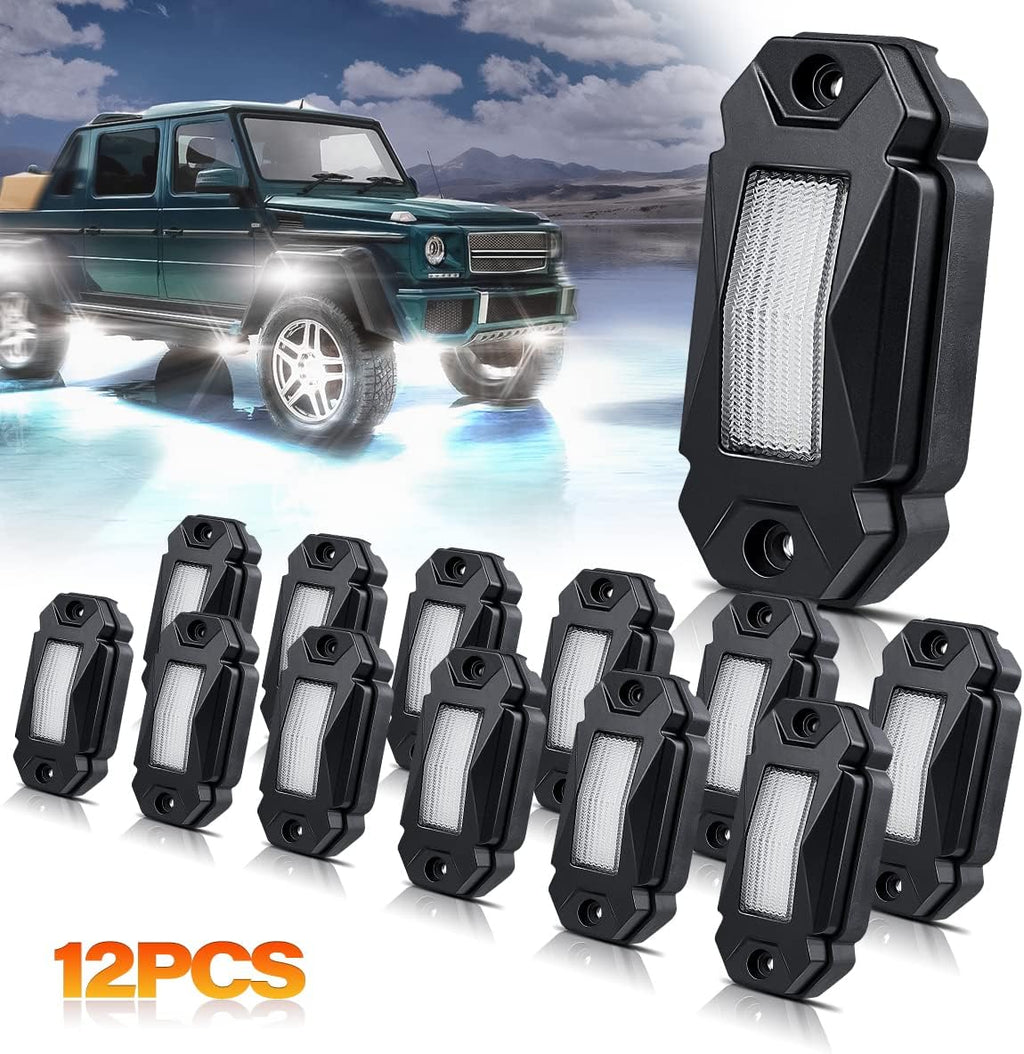 White 20Pods LED Rock Lights for Truck Boat Exterior Z479
