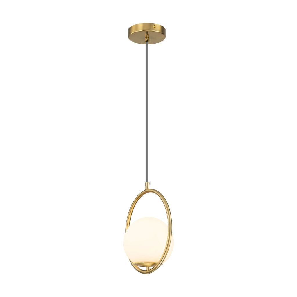1-Light Globe Glass Geometric Pendant I934410