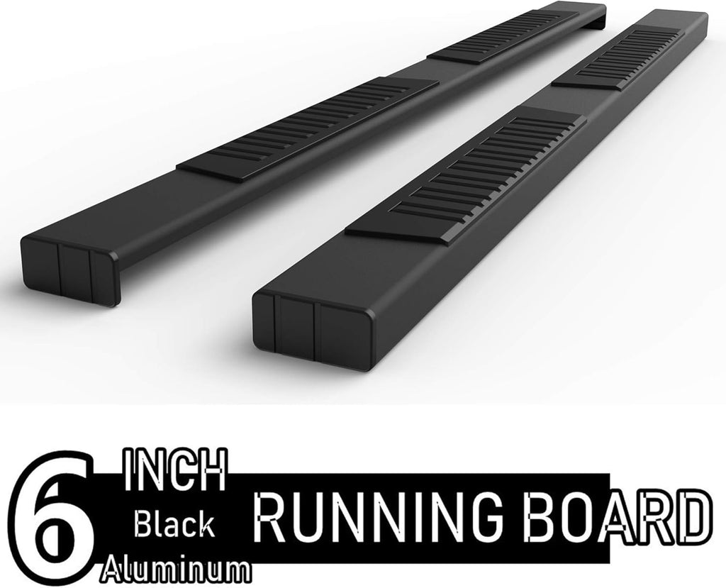 Black Aluminum Matte Black Running Boards Y40603