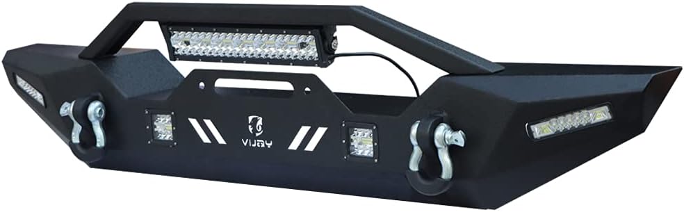 Front and Rear Bumper with LED Lights and Tire Carrier and Winch Plate U86928
