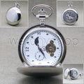Silver Polish Tourbillon Mechanical Pocket Watch with Chain P933