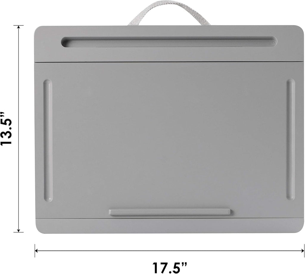 Calming Gray Storage Lap Desk with Sliding Lid, Pack of 2 M77719