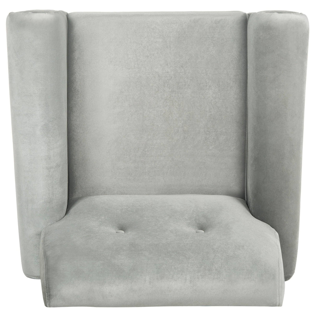 Light Grey Velvet Accent Chair B684