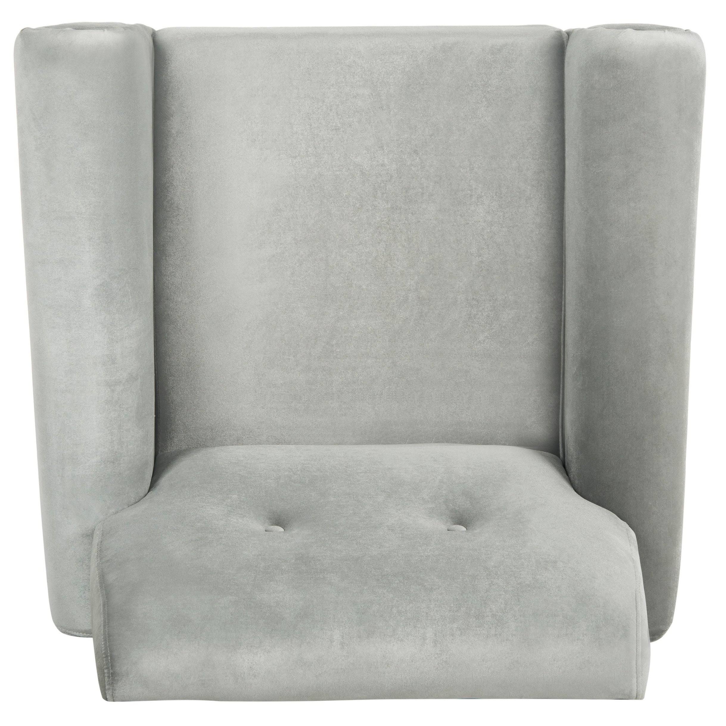 Light Grey Velvet Accent Chair B684
