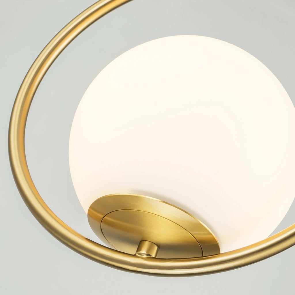 1-Light Globe Glass Geometric Pendant I934410