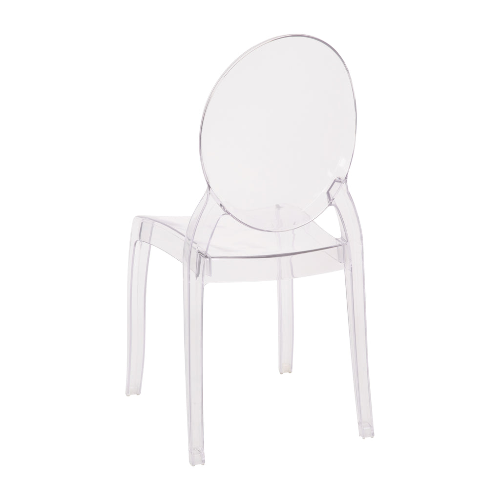 Set of 4 Transparent Resin Ghost Chairs B3328
