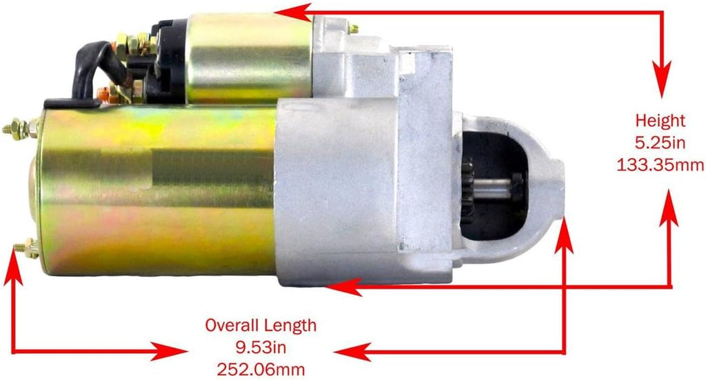 Chevy Mini Starter Compatible with 153 Tooth Flywheel Straight Mount Pack of 2 L938