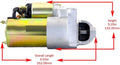Chevy Mini Starter Compatible with 153 Tooth Flywheel Straight Mount Pack of 2 L938