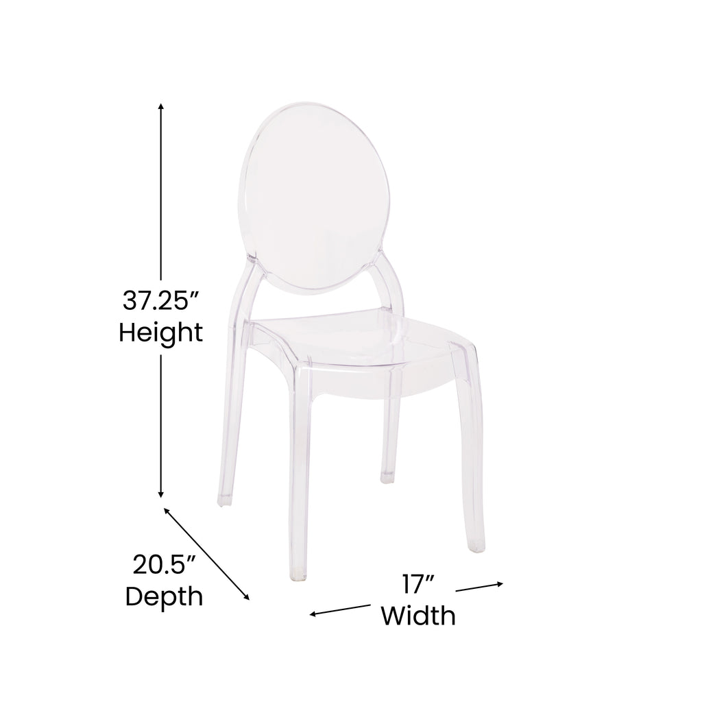 Set of 4 Transparent Resin Ghost Chairs B3328