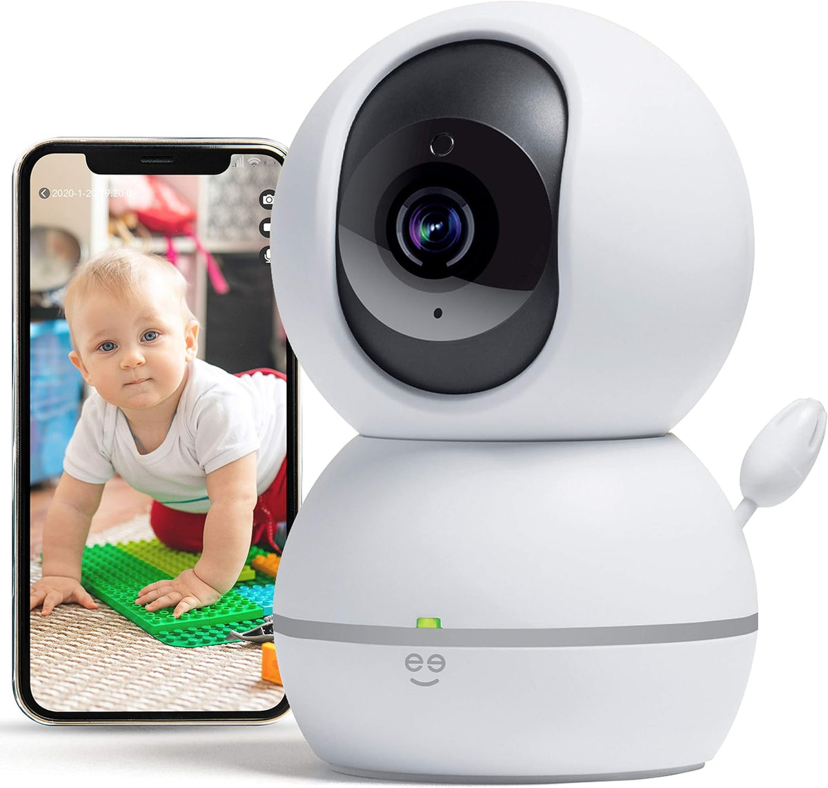 1080p Wireless WiFi Pet and Baby Monitor Camera (Pastel Blue) A2099