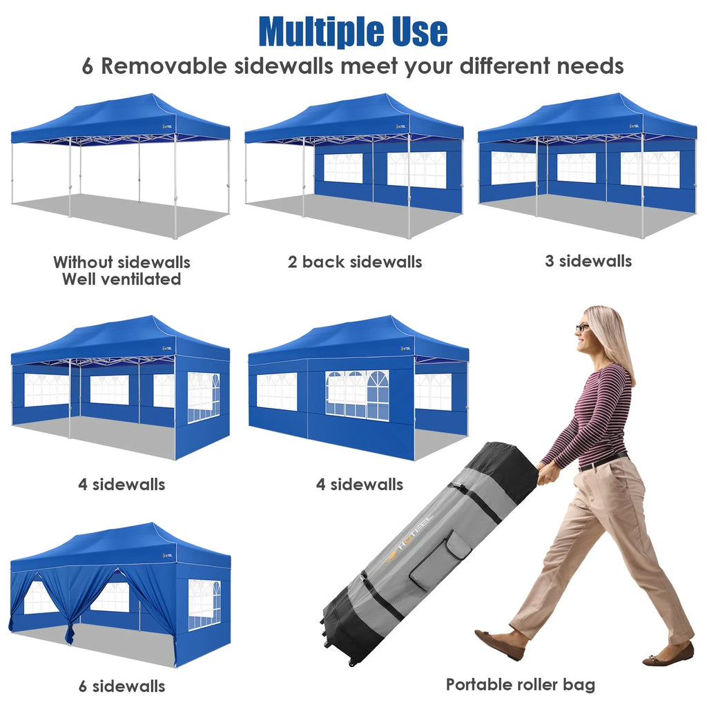 10x20 Pop Up Canopy Tent with Roller Bag N683956