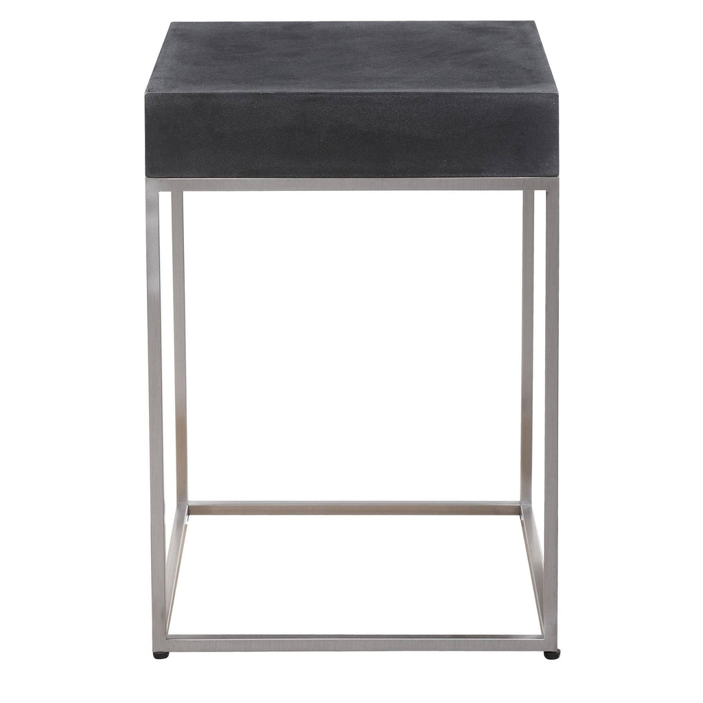 Black Concrete Accent Table H667