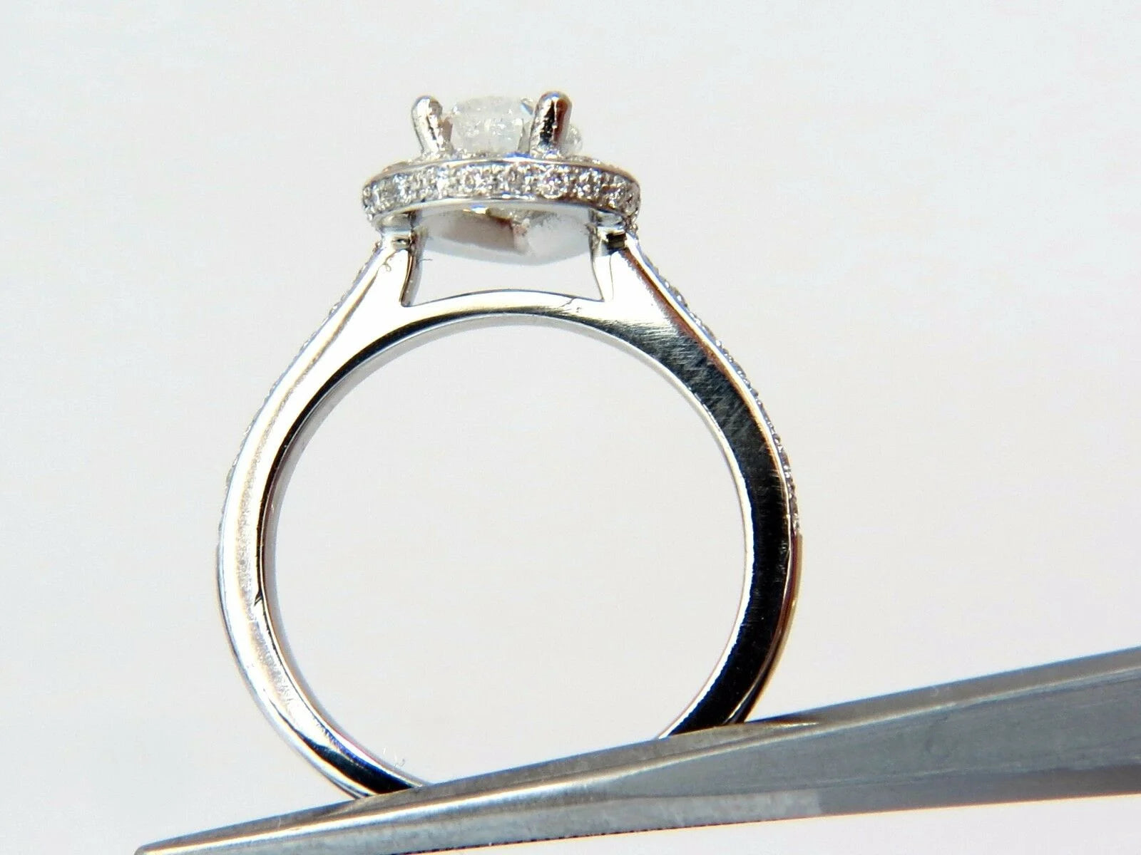 1.15ct Pear Shape Diamond Ring with 1.00ct Round Accents Platinum R3965