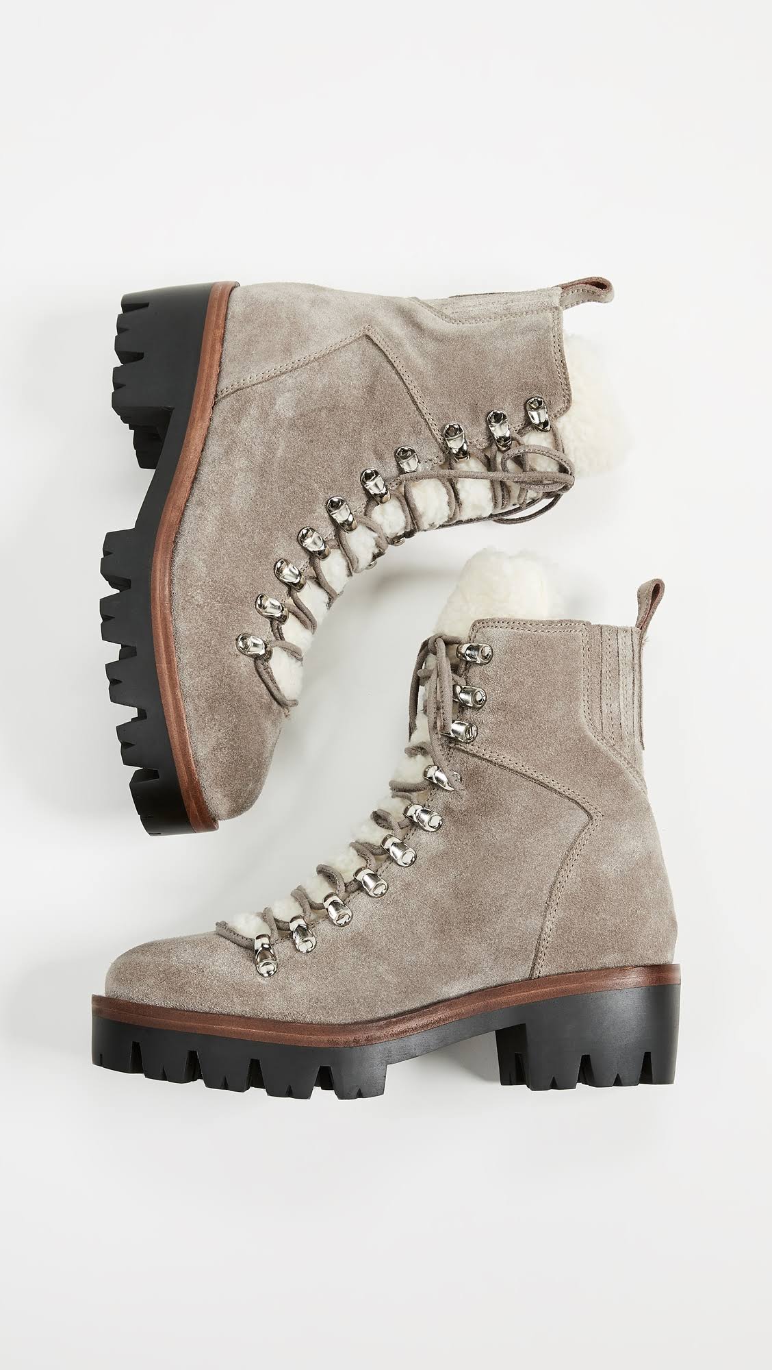Taupe Suede Ivory Shoes M850