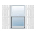 White Vinyl Board-n-Batten Shutters Q6268