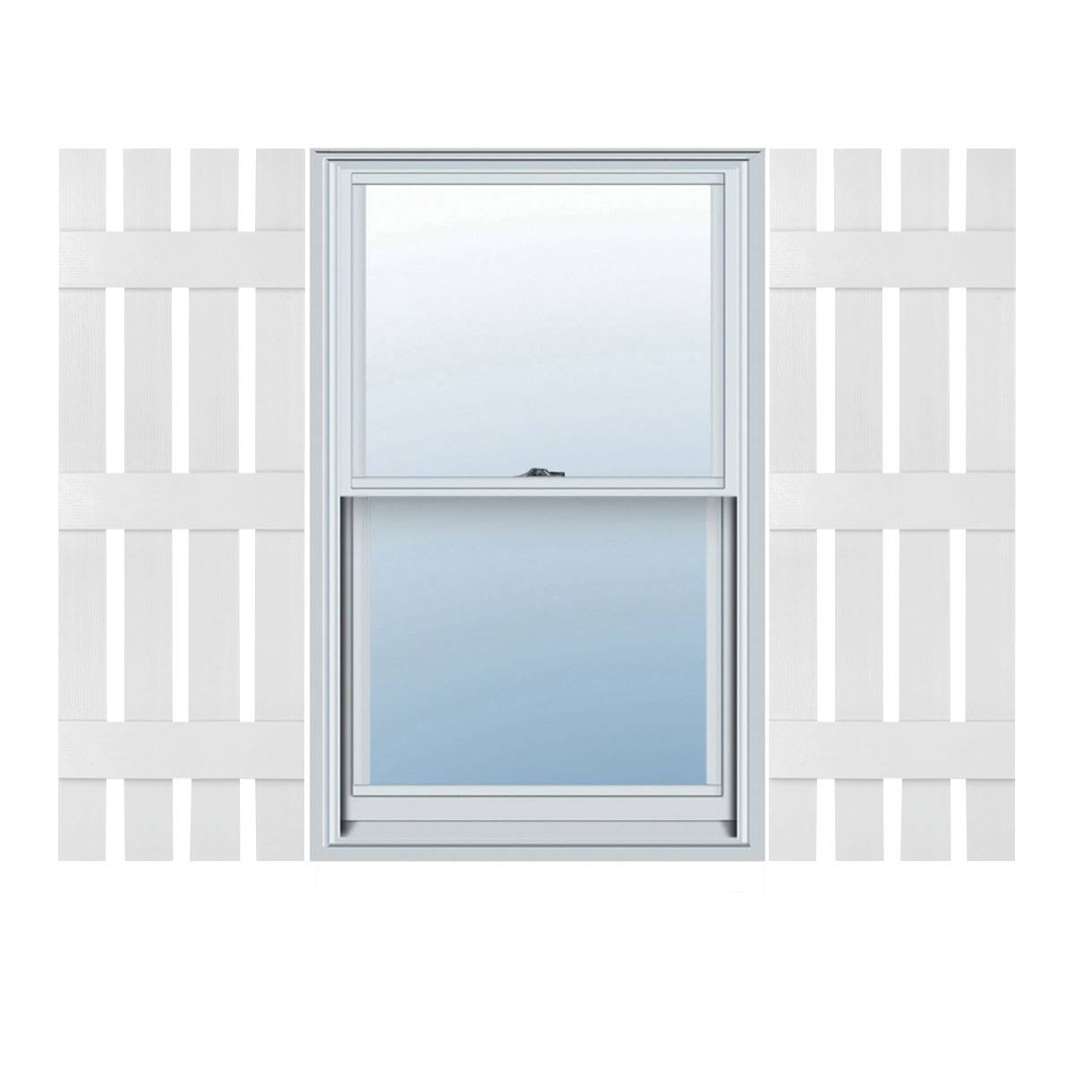 White Vinyl Board-n-Batten Shutters Q6268