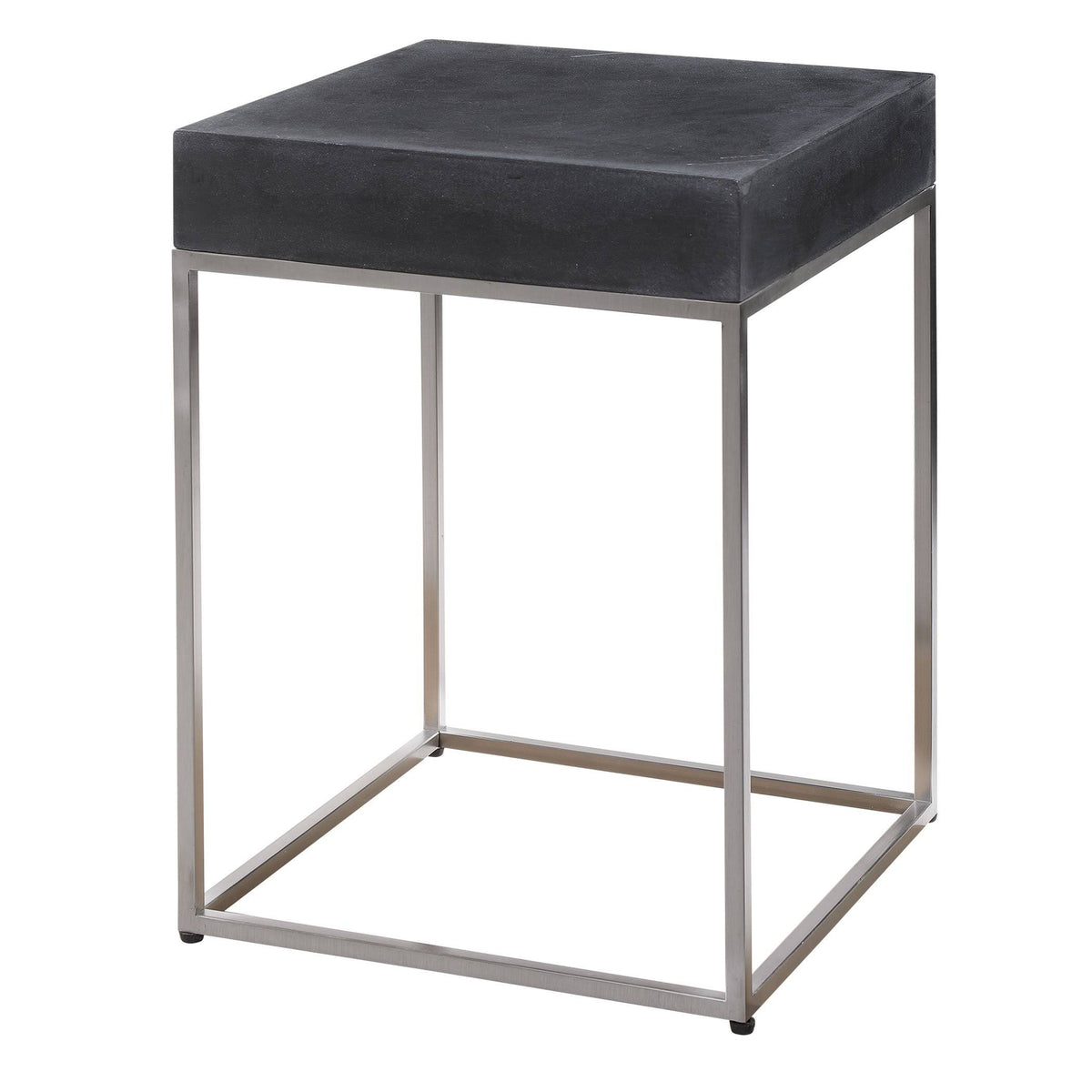 Black Concrete Accent Table H667