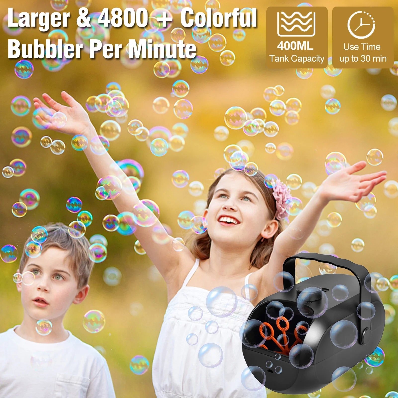 Portable Rechargeable Bubble Machine M287