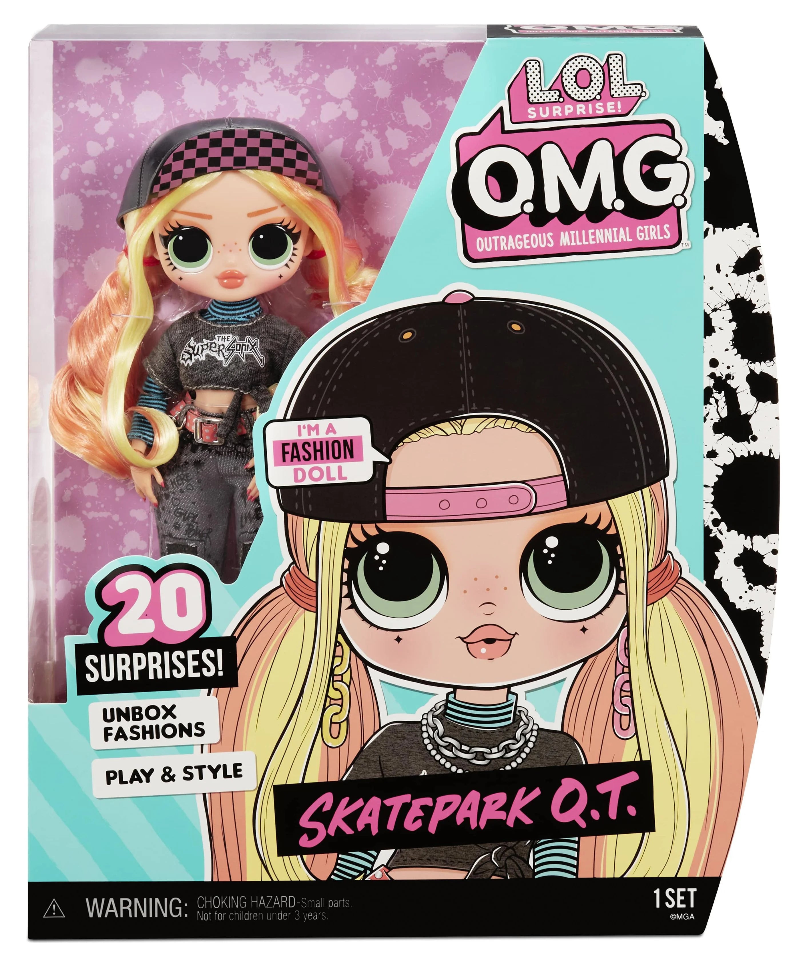 LOL Surprise OMG Skatepark Q.T. Fashion Doll With 20 Surprises B6090