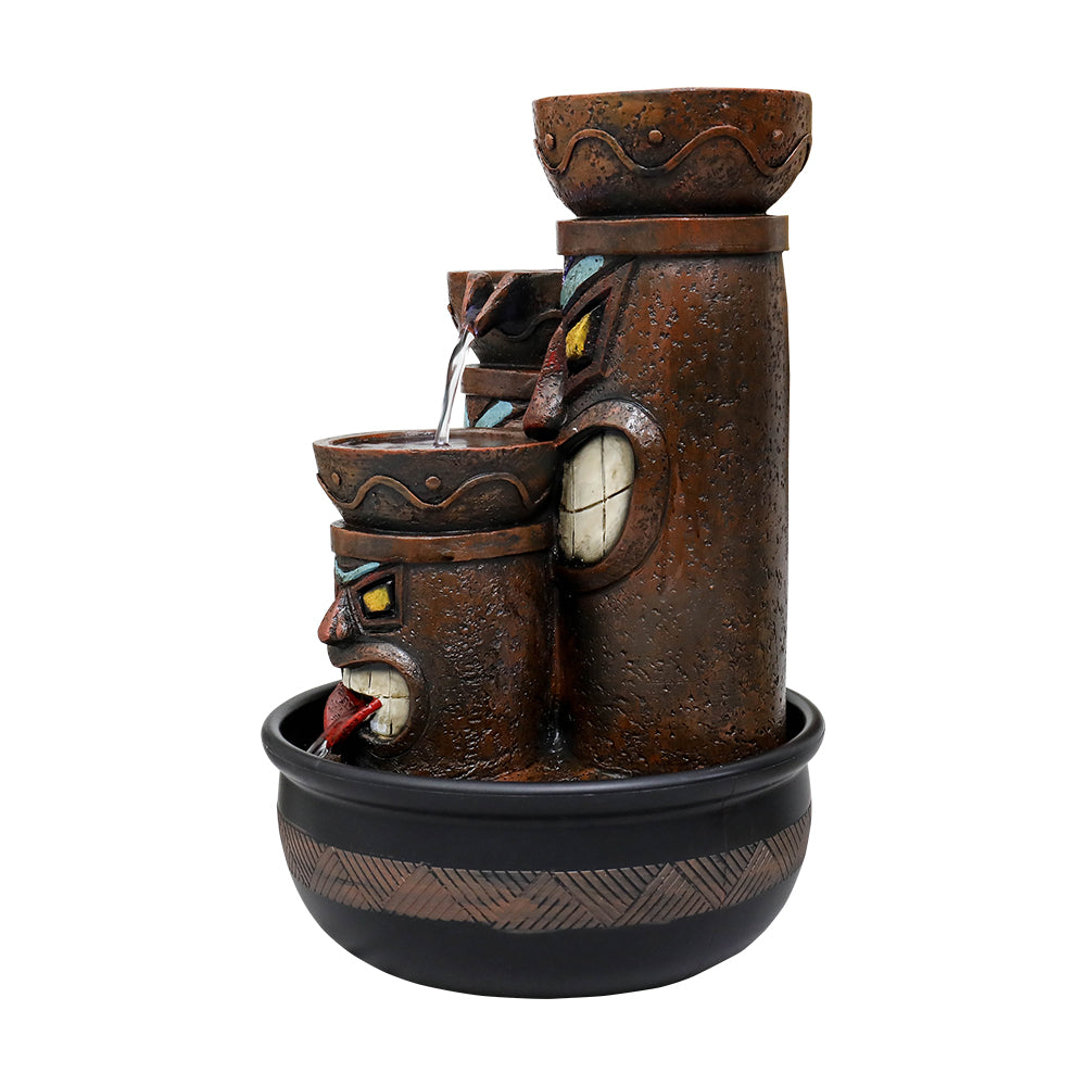 3-Tier Tabletop Water Fountain with Light U7456